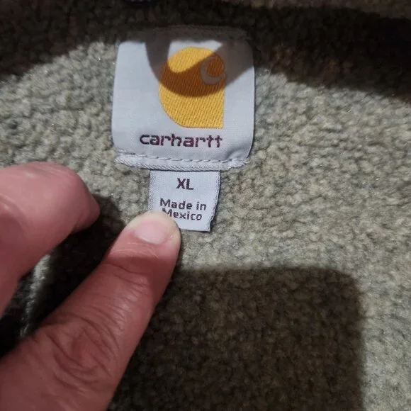 Carhartt Mens Sherpa Lined Duck Canvas Vest V33 GVL XL Gravel Gray Chore - Picture 5 of 8